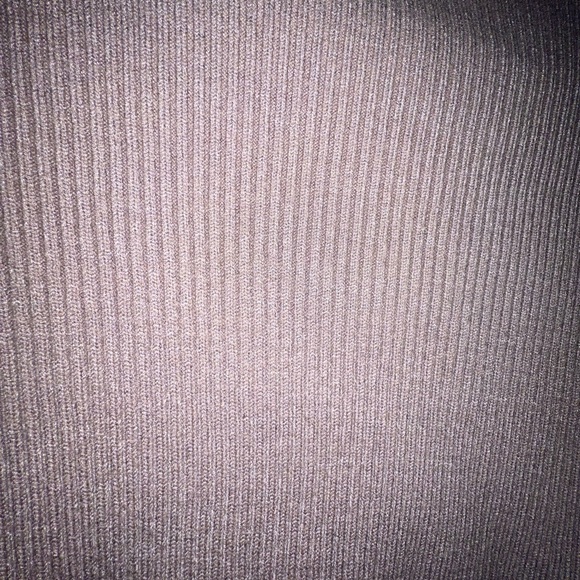 Zara Cropped Turtleneck Knit Sweater - Brown/Taupe - Large - Picture 2 of 4